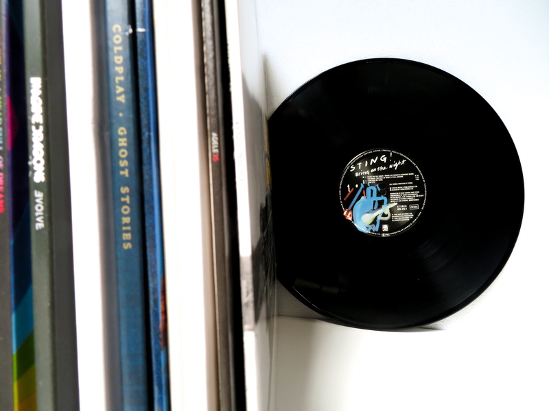 record, machinery, logo, album, netherlands, lp, closeup, technology, number, no people, reflection, day, directly above, disk, indoors, sting, white, communication