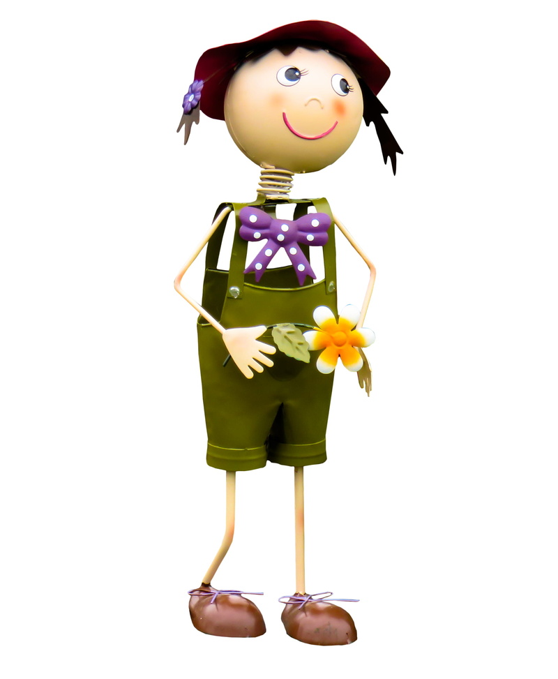 purple, childhood, representation, still life, standing, garden, male likeness, 1080P, figure, white background, object, human representation, creativity