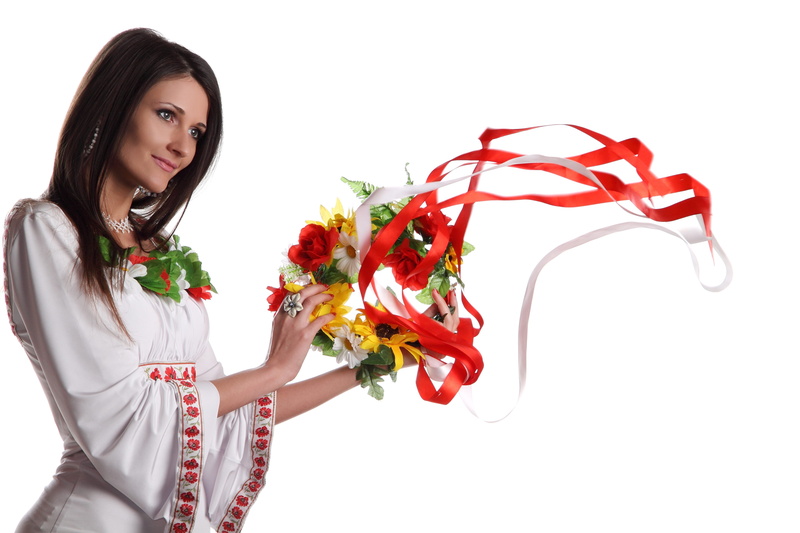 beautiful woman, women, cut out, indoors, one person, portrait, Ribbons, 4K, Hands, flower arrangement, studio shot, human face, plant, adult, Blonde