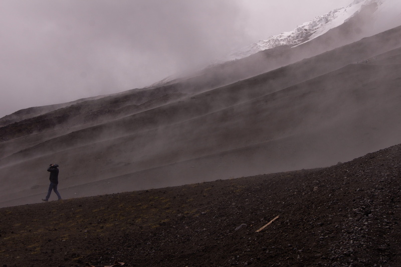 beauty in nature, walk, leisure activity, hiker, person, grey, hiking, dark, land, haze, misty, mountain, man, smoke, landscape, full length, hill, vapor