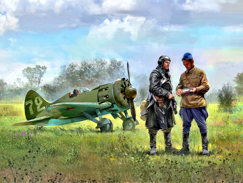 2K, Grass, THE RED ARMY AIR FORCE, -16, Radial engine, Pilots, fighter