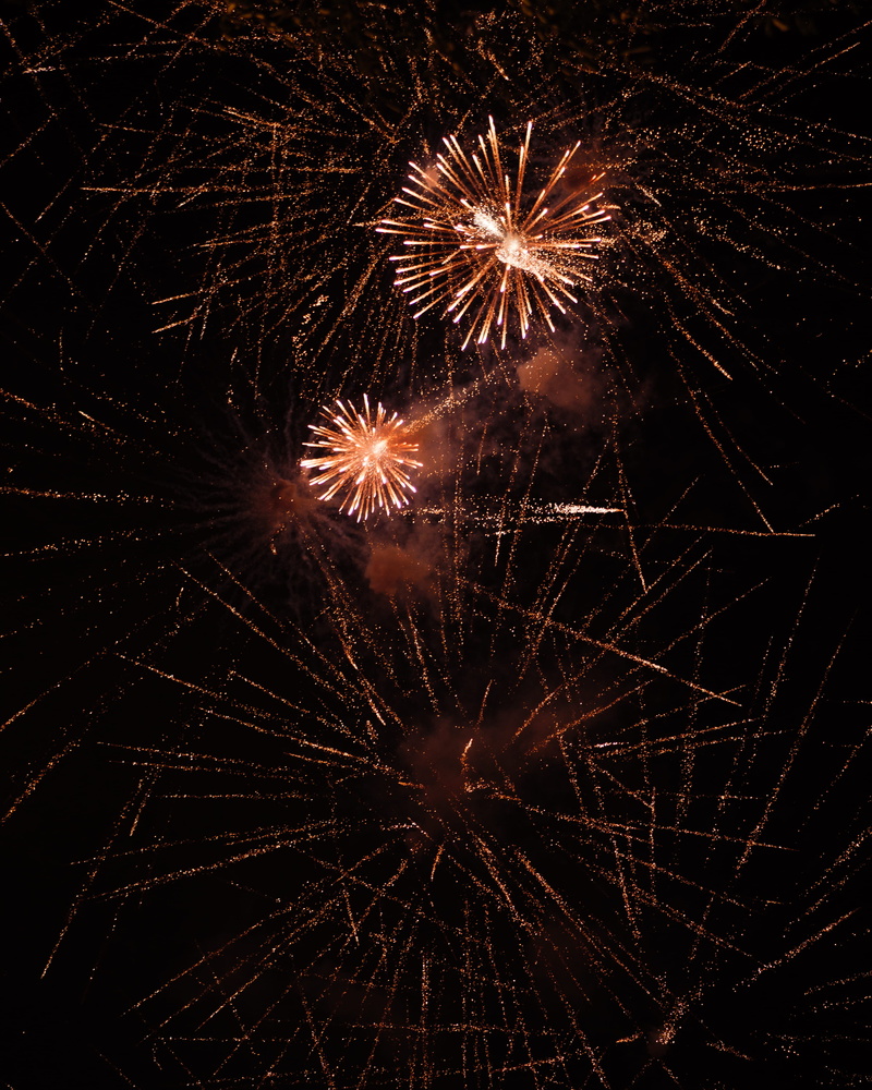 pattern, 4K, orange, night, radial, firework - Man Made Object, firework, black Color, background, fireworks, exploding, travel, light in the sky