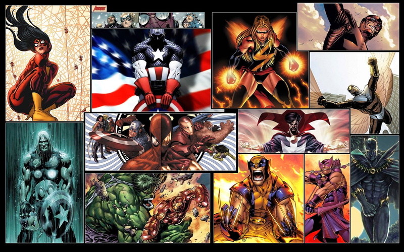 Thor, statue, mammal, Black Panther (Marvel Comics), 720P, male likeness, frame, Hulk, multi colored, Spider-Man, variation, picture frame, Avengers, choice