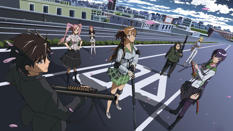 highschool of the dead, 1080P, highschool, man, 1920x1080, haired, character, anime, dead, black