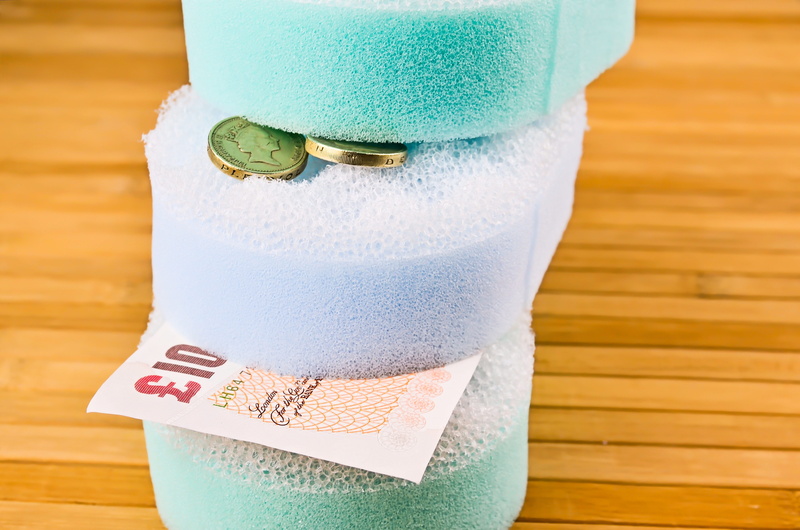 4K, hygiene, rolled up, message, green color, drink, sponge for washing, food and drink, close-up, still life, indoors, food, table, the cost of cleaning