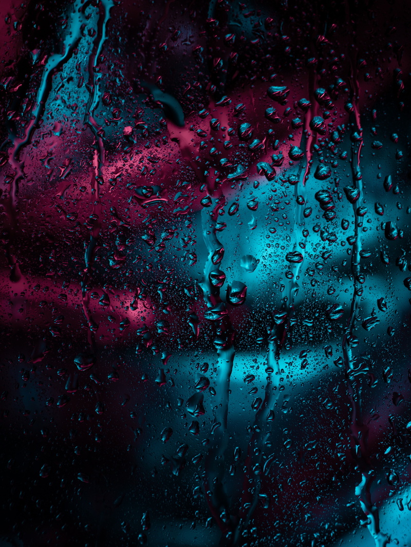 rain, 4K, window, surface, dark, moisture, drops, glass