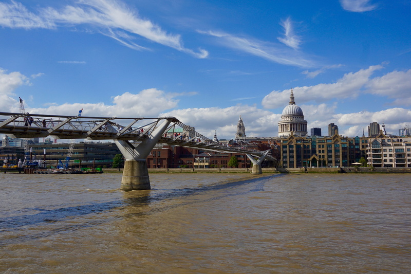 bro, the millenium bridge, no people, built structure, nature, travel, urban, travel destinations, river, cloud - sky, bridge - man made structure, connection