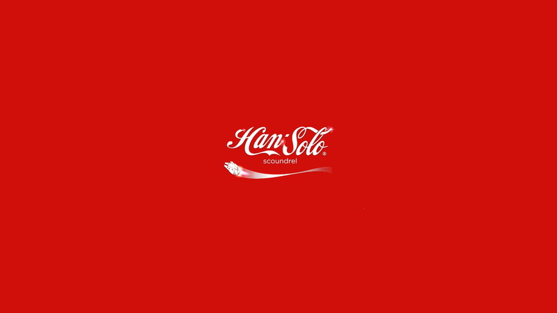 Han Solo, logo, Millenium falconб, background, 1080P, Coca-Cola