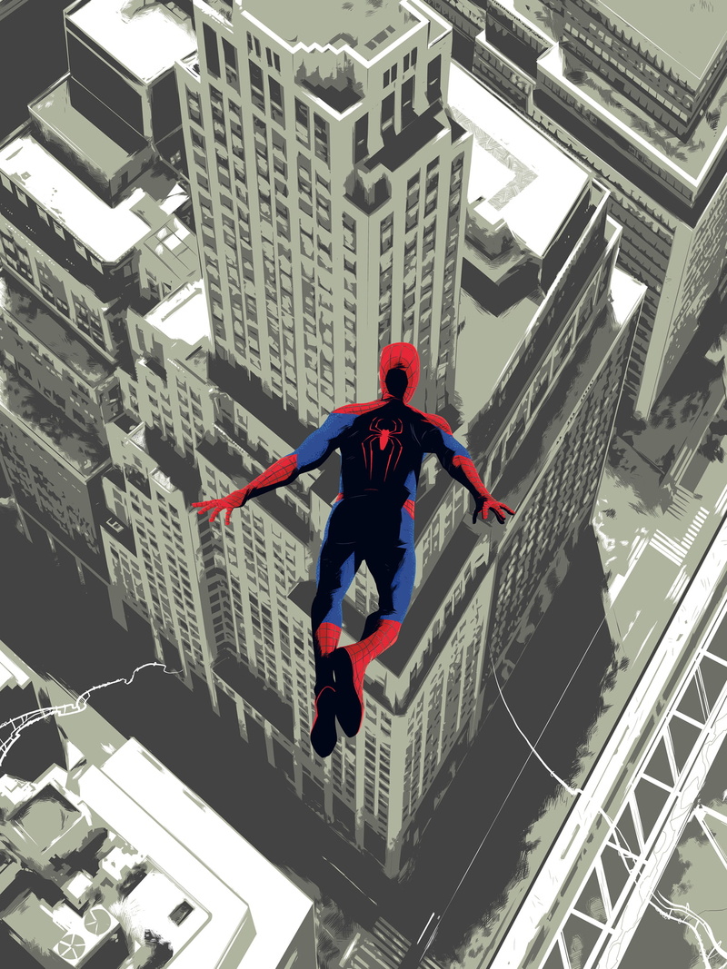 jumping, 1080P, superhero, portrait display, artwork, Spider-Man