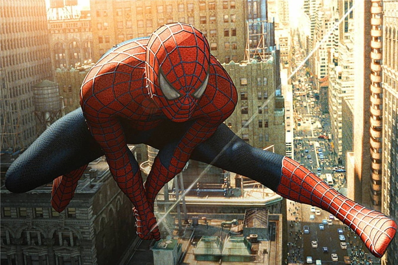 street, men, built structure, city life, success, cityscape, new York City, digital composite, man, business, spider-man, jump, marvel, people