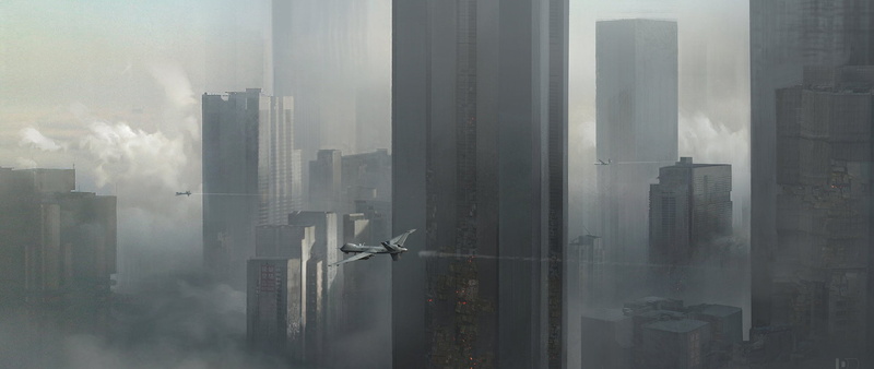 reaper, buildings, 2K, mq, art, mq-9 reaper, airplane, fantasy, fantasy art