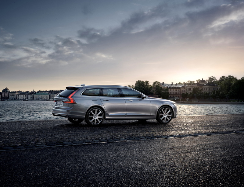 Volvo V90, 4K, grey, sedan, Geneva Motor Show 2016