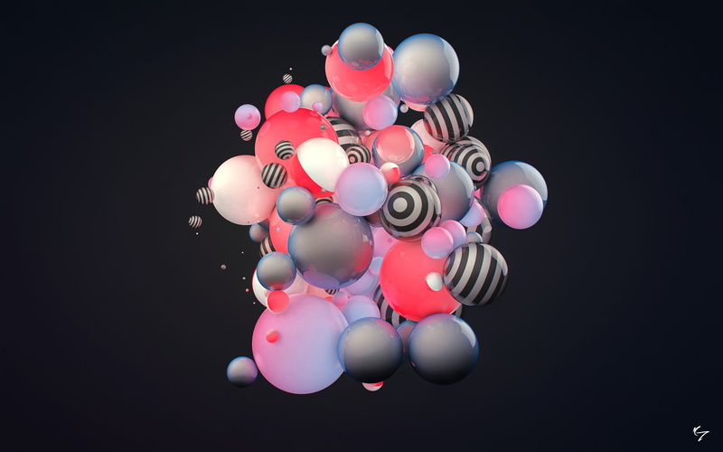 design, Balloons, molecular structure, Light, pink color, Stripes, three dimensional, 2K, no people, motion, Colorful, cut out, multi colored, creativity
