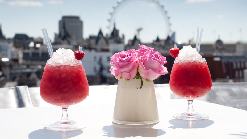 raspberries, 4K, London, Bacardi, strawberries, flowers, cocktails, ice