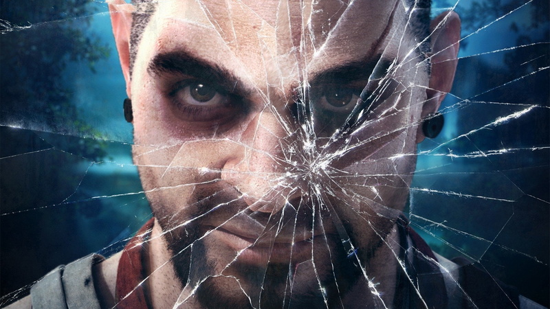 shattered glass, misfortune, aggression, eye, communication, Far Cry 3, broken, portrait, men, males, close-up, damaged, headshot, 1080P, body part, one person