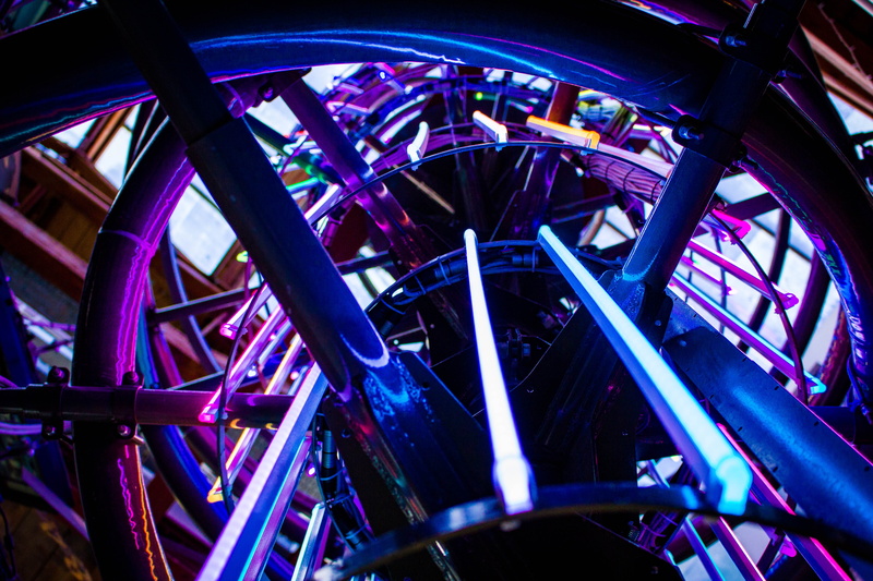 technology, transportation, skynet, close-up, neon, night, tech, metal, built structure, 5K, travel, manchester, architecture, amusement park, indoors