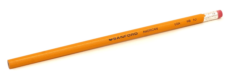 banford, pencil, stationery, measuring, white, close-up, single object, wood - material, 2K, white color, white background, injecting, sharp, brown, pen