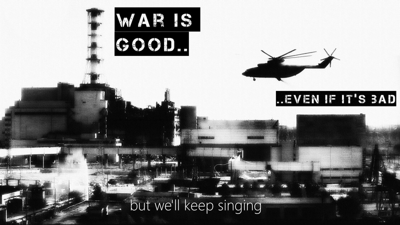 Chernobyl, text, guidance, animal wildlife, house, 2K, one animal, city, sign, black, painting, animal, white, no people, war, western script, animals in the wild