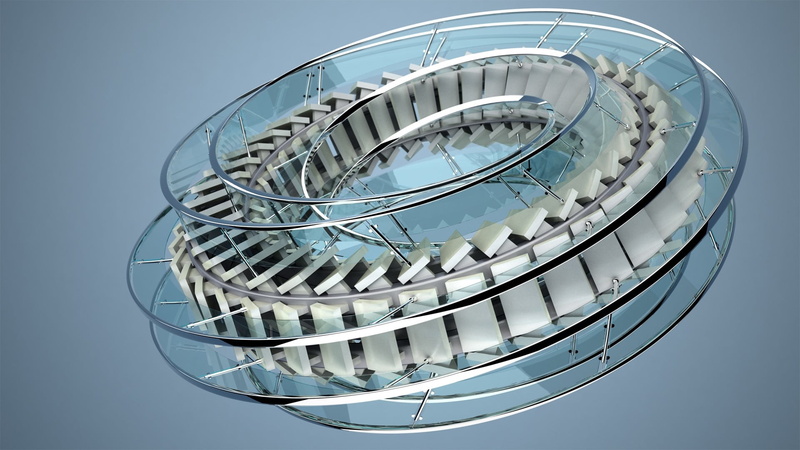built Structure, pattern, futuristic, spool, close-up, outdoors, three-dimensional Shape, glass, modern, metal, studio shot, shape, building, architecture
