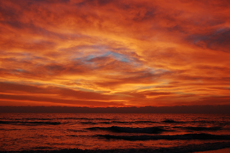 1080P, romantic sky, dramatic sky, sky, cloudscape, horizon, water, clouds, sunset, tranquil scene, cloud - sky, beauty in nature, no people, orange color