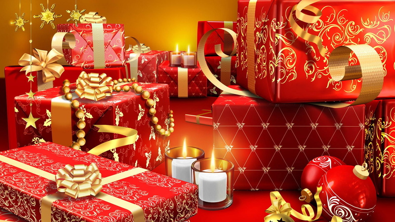 lot, wrapped, hd, gift, red, 1080P, box, christmas, presents