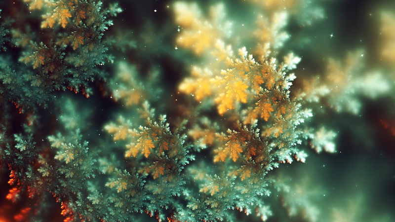 fractal, blurred, fractal flowers, abstract, depth of field, 3D, 1080P, CGI, digital art