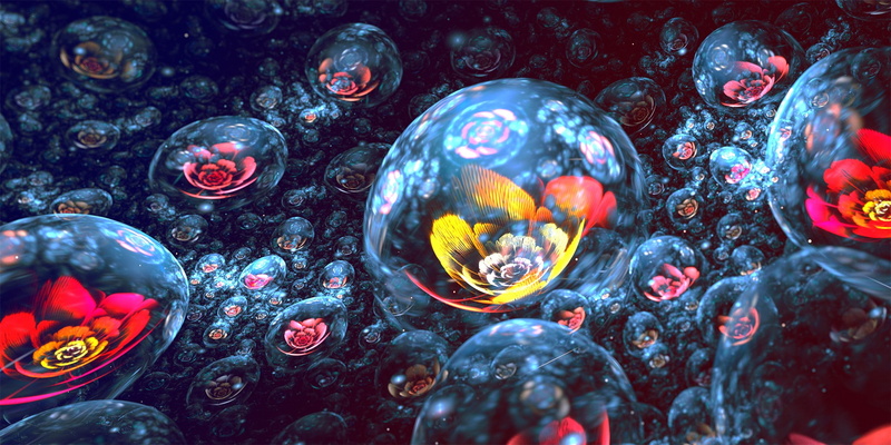 digital art, 3D, abstract, fractal, flowers, 1080P, fractal flowers, Apophysis, sphere