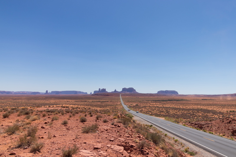 transportation, landscape, land, outdoors, arid climate, copy space, semi-arid, arizona, usa, climate, no people, desert, tranquility, navajo, clear sky