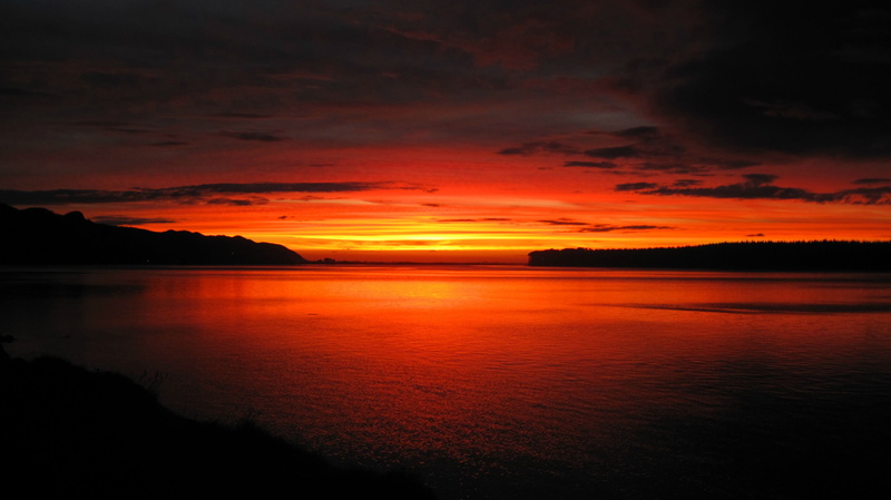 landscape, nature, red, sea, no people, beauty in nature, tranquility, tranquil scene, sky, saturated color, orange color, horizon over water, cloud - sky