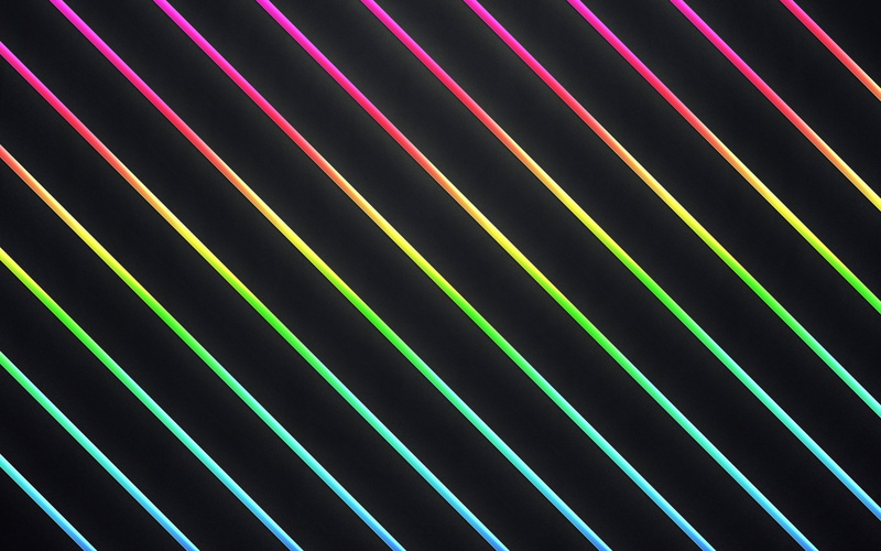 architecture, neon, built structure, night, disco, indoors, backgrounds, multi colored, in a row, 1080P, repetition, striped, diagonal, design, yellow