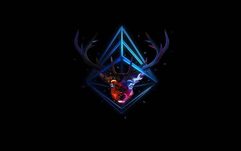 Low Poly, Abstract, 1080P, Deer, Facets, Horns