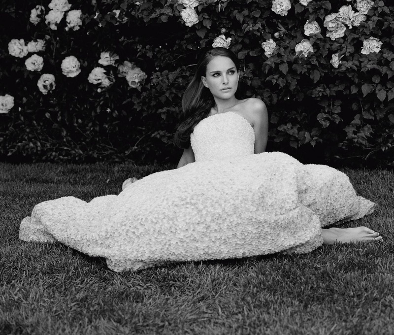 American, 720P, Actress, Natalie Portman, Actresses, Monochrome, Dress, Black and White
