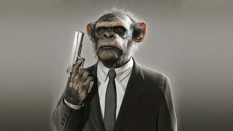 well-dressed, menswear, 720P, suit, front view, portrait, obscured face, animal imitation, mask, looking at camera, bizarre, business person, one person