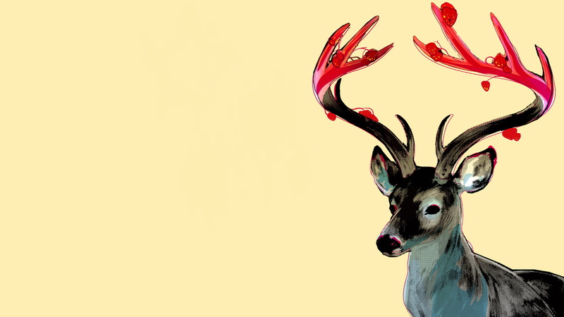 1080P, hd, abstract, digital/artwork, deer
