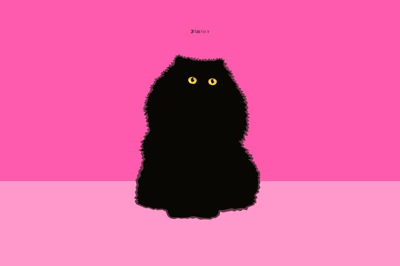 Cat, Cats, Artistic, 2K, Minimalist, Digital Art, Pink, Persian Cat