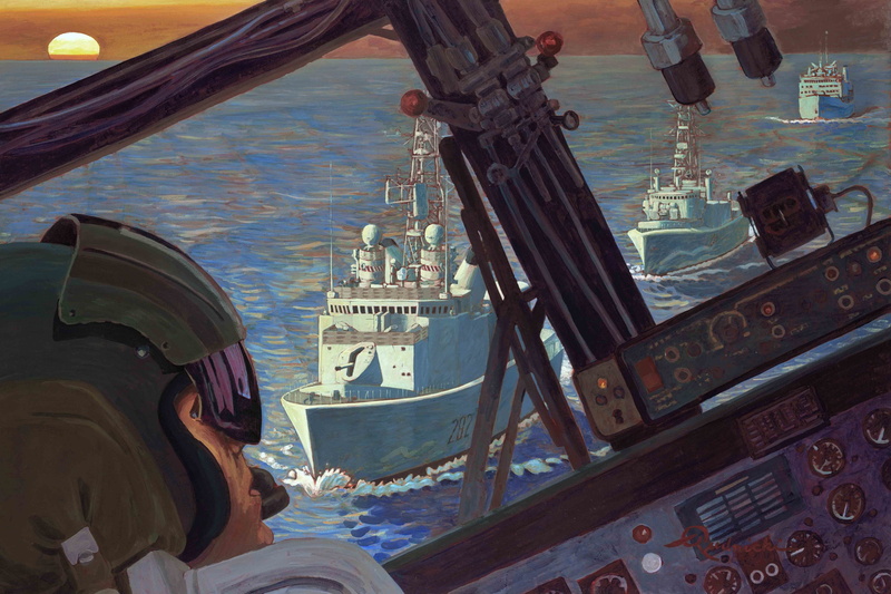 war, Navy, cockpit, first, Richard Rudnicki, pilot, cabin, Bay., painting, art, the plane, Persian, 5K, First Gulf War