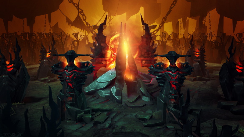 dota, dire, base, art, d, 1080P