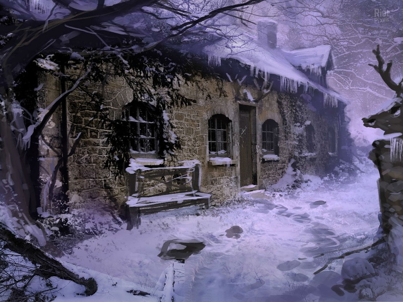 snowing, rpg, plant, Puzzle, architecture, online, Dire, fantasy, Exploration, nature, crime, Dark, day, frozen, winter, built structure, house, covering