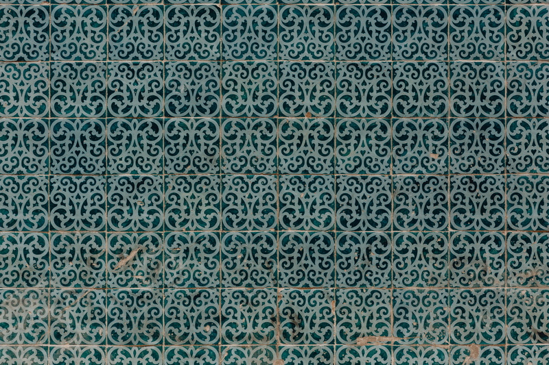 portugal, background, technology, wall, close-up, wall - building feature, azulejos, glazed, ceramic, grid, tile, blue, built structure, abstract, backgrounds