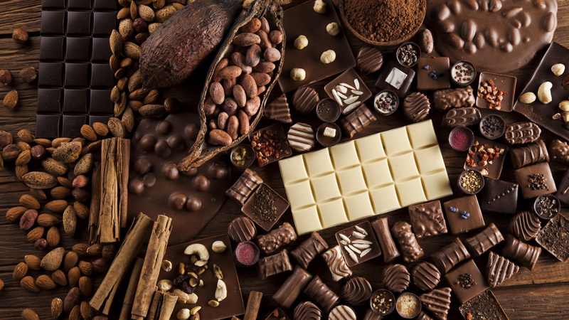 chocolate, chocolates, 5k, delicious, 5K, cocoa, bunch