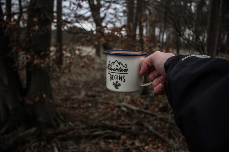 wood, outdoors, 5K, west stow, lifestyles, leisure activity, human hand, nature, mug, woodland, forest, finger, cup, one person, tea, woods, holding, trunk