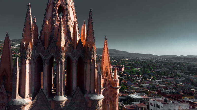tourism, nature, architecture, built structure, architectural column, san miguel de allende, air, mavic, travel, belief, city, guanajuato, the past, spirituality