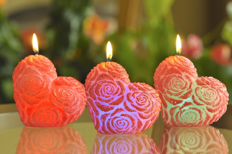 cles, still life, fire, flames, valentines day, candles, hearts, valentines, 1080P, heart, 3d and abstract, valentine, love