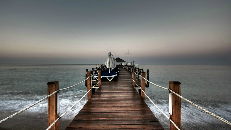 water, jetty, outdoors, railing, pier, tranquil scene, vacation, obstruction, ship, wood - material, sun, structure, the way forward, boat, life, 1080P