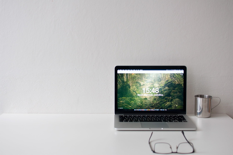 desktop pc, wall - building feature, laptop, white color, near, keyboard, connection, webdesign, office, computer Monitor, notebook, furniture, study, silver