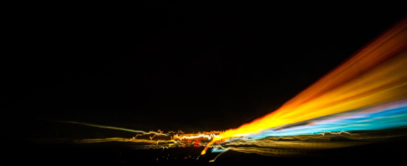 abstract, heat - temperature, no people, chink of light, yellow, night, light strobe, fire - natural phenomenon, speed, multi colored, lines, black background