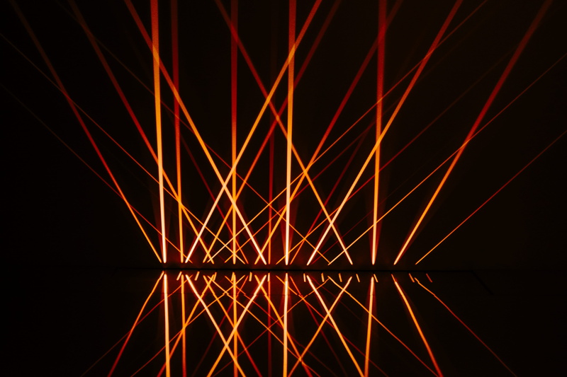 laser, pattern, orange, motion, light, black background, complexity, no people, 4K, creativity, fuel and power generation, arts culture and entertainment