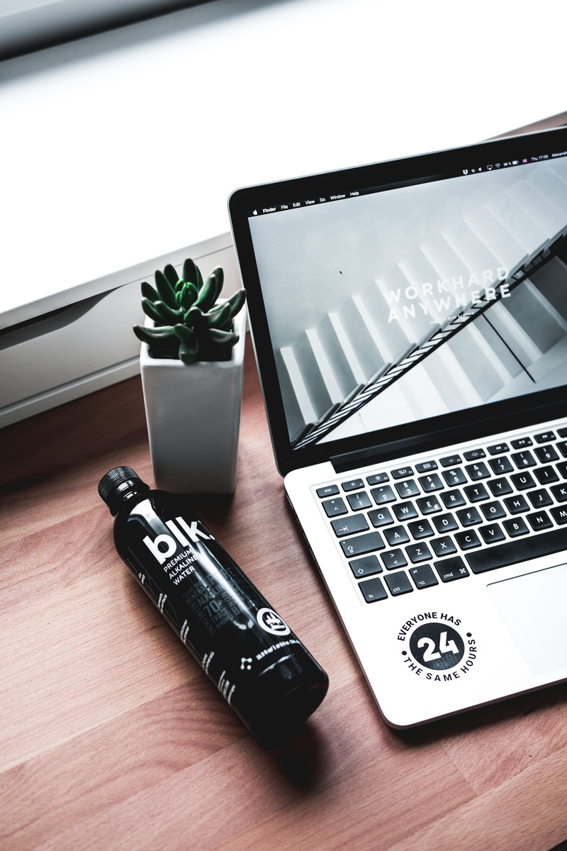 potted plant, pro, connection, high angle view, ntable, indoors, desk, woode, table, technology, plant, bottle, succulent, still life, computer, computer equipment