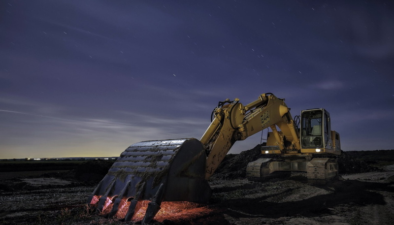 1080P, Vehicle, Night, Vehicles, Excavator