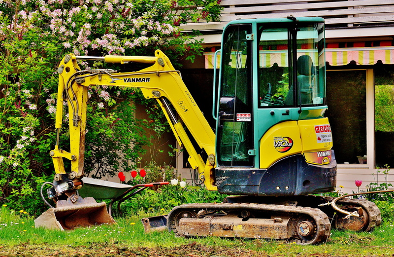 transportation, outdoors, Machine, bulldozer, field, Excavators, yellow, nature, mode of transportation, tractor, Garden, agricultural machinery, land vehicle